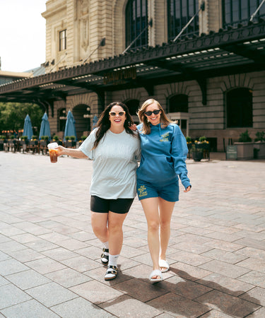 Collegiate Oversized Tee Sky