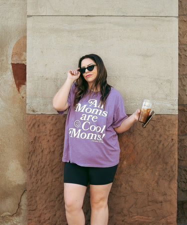 All Moms Oversized Tee Purple