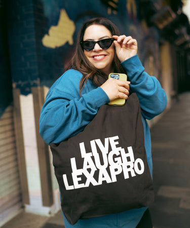 Live Laugh Tote Charcoal